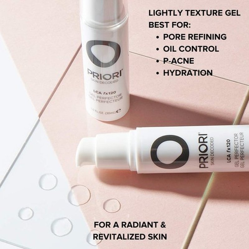 PRIORI Skincare Gel Perfector - Acne Treatment for Oily Skin & Blemishes | 1 fl oz, Fragrance-Free