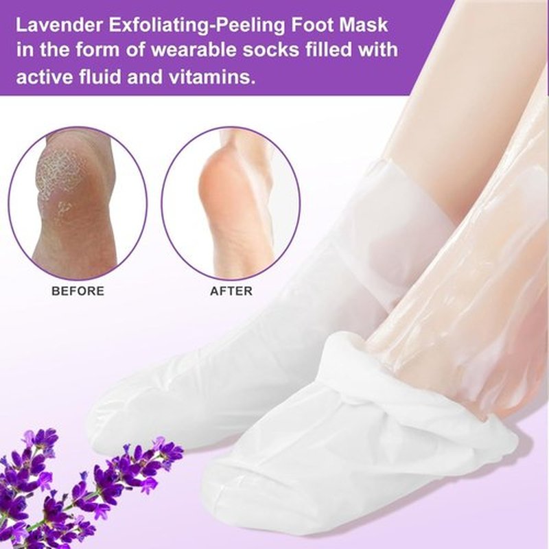 Foot Peel Masks for Dry Cracked Feet 5 Pack,Exfoliating Foot Mask, Natural Exfoliator for Dead Skin, Callus, Repair Rough Heels for Men Women,Make your Foot Baby Soft in 7 Days, AlIVER