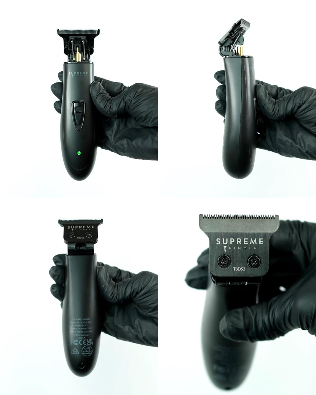 Supreme Trimmer T Shaper Professional Barber Trimmer | 90 Minute Run Time Hair Clippers for Men | ST5220 Cordless Zero Gapped Liner Beard Trimmer | Black