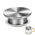 Housoutil Stainless Steel Carafe Lid Replacement for Glass Water Pitcher Leak-Resistant Cover with Dual Drain for Cold Beverage and Tea Pitchers