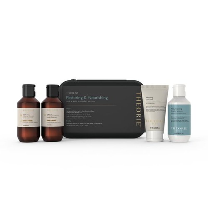 Theorie Restoring & Nourishing Travel Kit – Hydration & Repair for Hair & Skin
