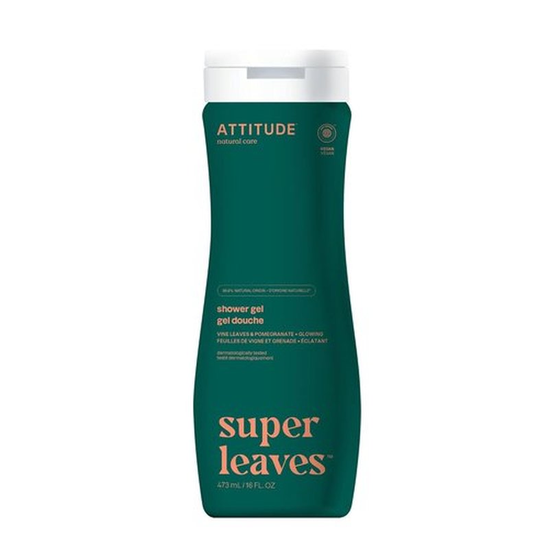 ATTITUDE Body Wash - EWG Verified Vegan Shower Gel with Red Vine Leaves - 16 Fl Oz