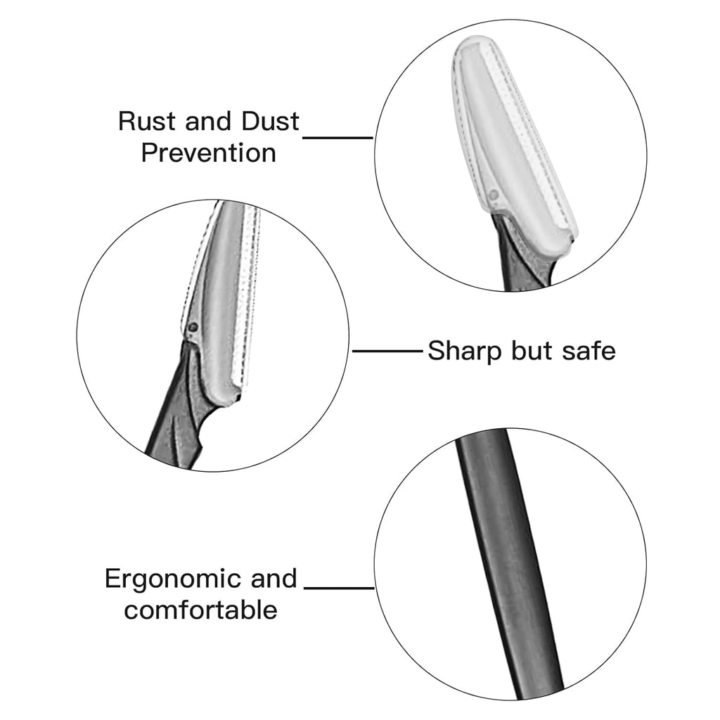 Beard Bib Apron for Men, Eyebrow Trimming Bib for Women, Christmas Gift for Shaving Beard, Hair & Eyebrow Hair Clippings, Waterproof Non-Stick Grooming Cloth with 5 Eyebrow Razors & 3 Suction Cups