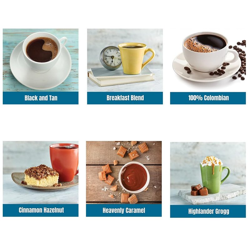 Door County Coffee Gourmet Decaf Coffee Sampler Pack | 10 Unique Flavored Bags | 100% Specialty Grade 1 Arabica | 1.5 oz Full-Pot Bags