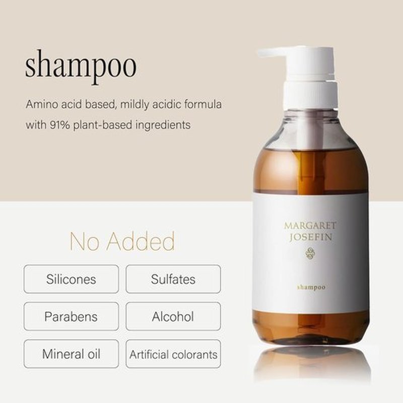 MARGARET JOSEFIN Japanese Shampoo - Sulfate-Free Hydrating Formula for Smooth Volume | 16.9 fl oz (500mL)