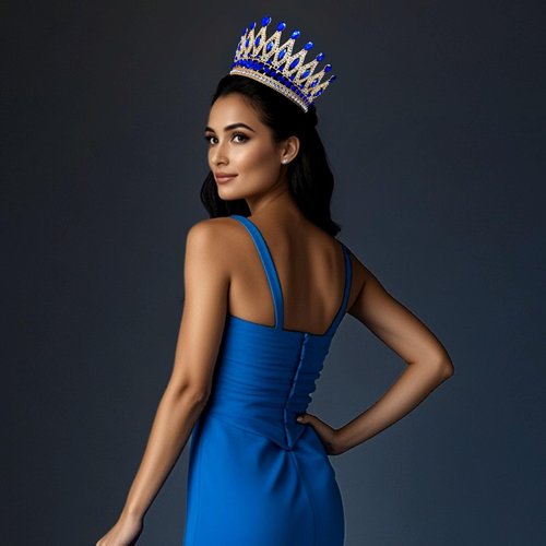 Tiaras and Crowns for Women,Wedding Tiara for Bride,Rhinestone Queen Crown,Crystal Costume Hair Accessories for Birthday Prom Crown with Combs（blue）
