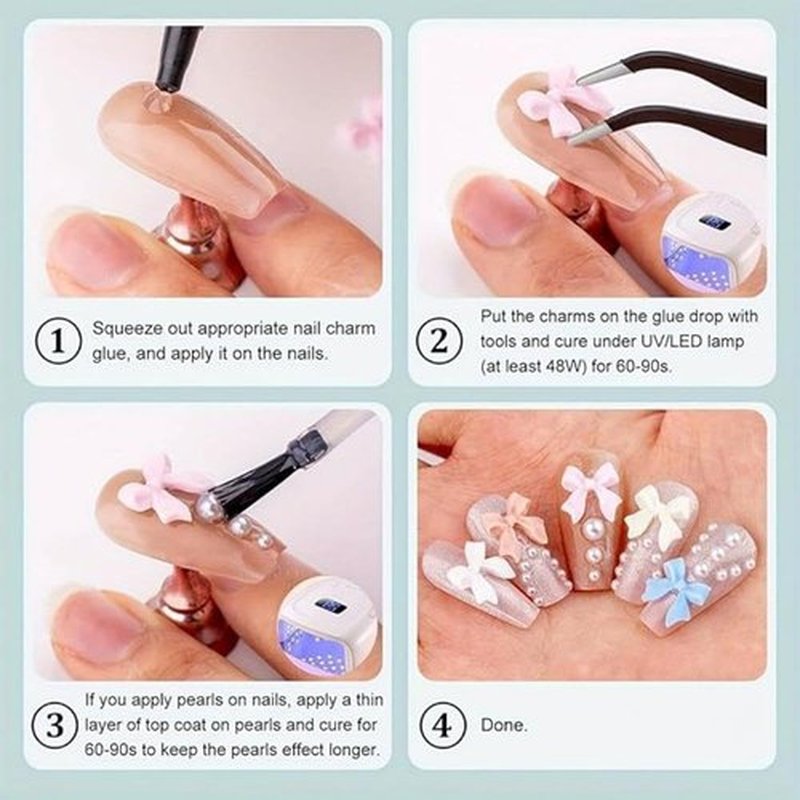30 Pcs Christmas Nail Charms Bell Charms for Nail Design Gold Pink Silver Red 3D Xmas DIY Nails Art Decoration for Women Girls Bulk Nails Supply Accessories