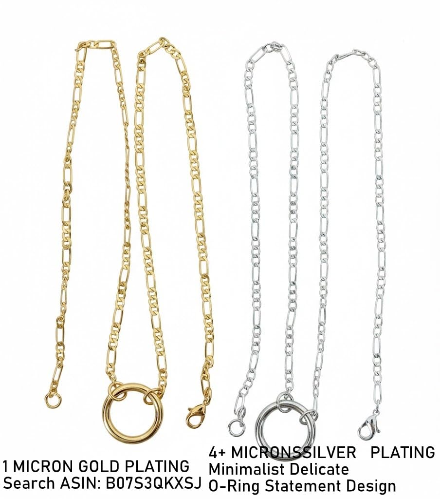 A SHER'S Tiny Delicate Day Collar Silver Necklace O-Ring up to 18 inches