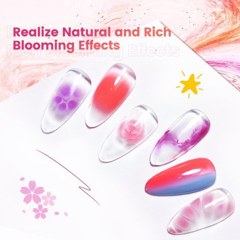 JODSONE Blooming Gel Nail Polish - Clear Marble Effect for Floral Designs | 10ML
