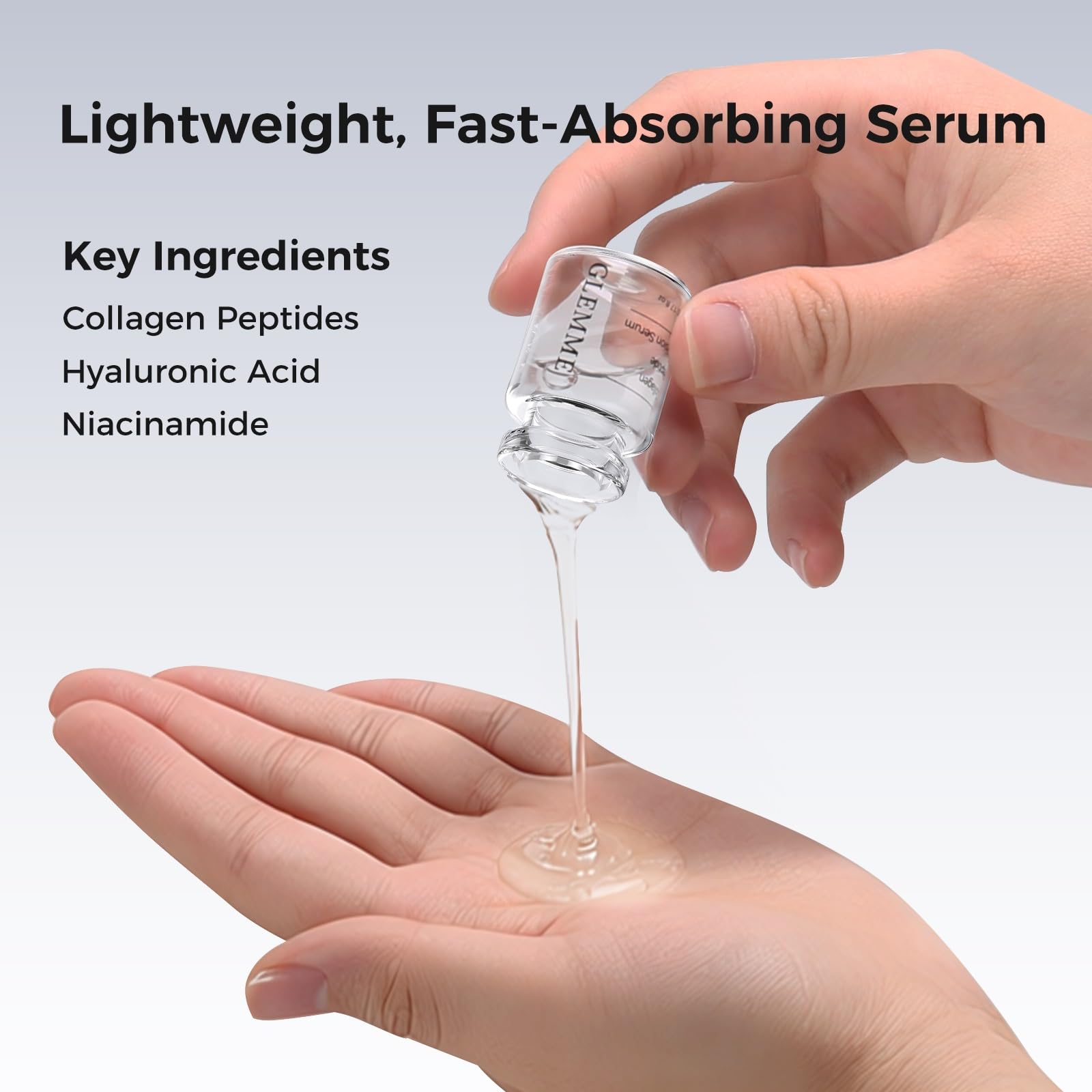 Micro Infusion System for Face & Neck, Titanium Needle Cosmetic Stamp Hydra Microneedling Serum - Peptides & Hyaluronic Acid Serum for All Skin Types, 0.25mm Home Infusion Set