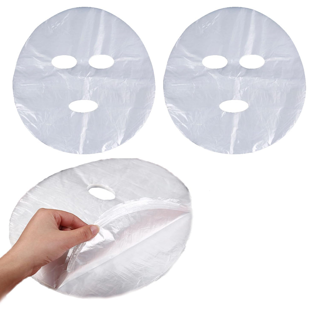 UtySty 400 Pack Plastic Facial Mask Disposable Sheet Mask Wrap Face Moisturizer Mask DIY Forehead Wrinkle Patches for Clay Face Creams Mud Mask Collagen Moisturizing Cream Night Lotion Absorbing