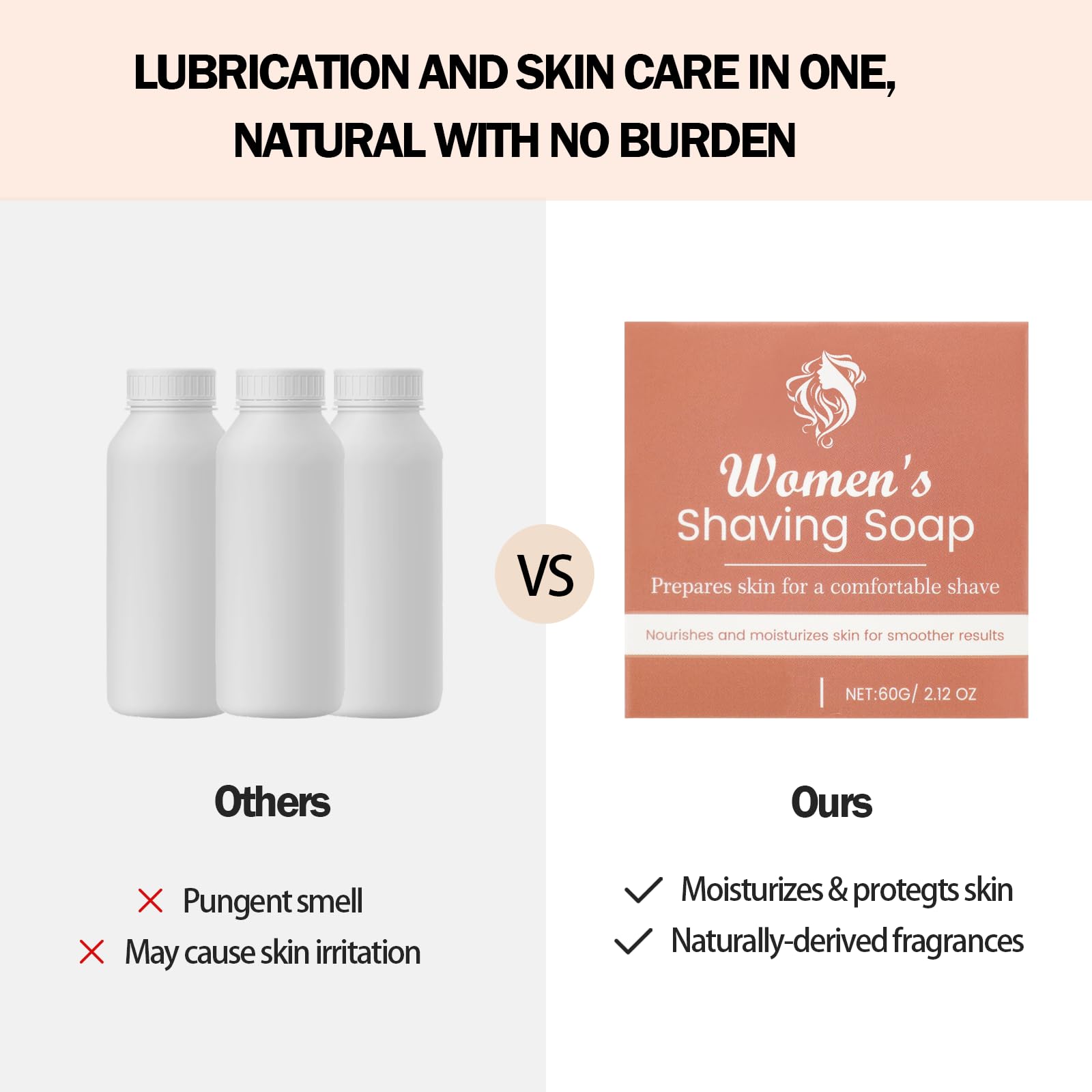 Moisturizes Shave Cream for Men With Rich Lather, Smooth & No Irritation Men's Shaving Soaps [60g / 2.12 oz] Long Lasting Use Shaving Cream