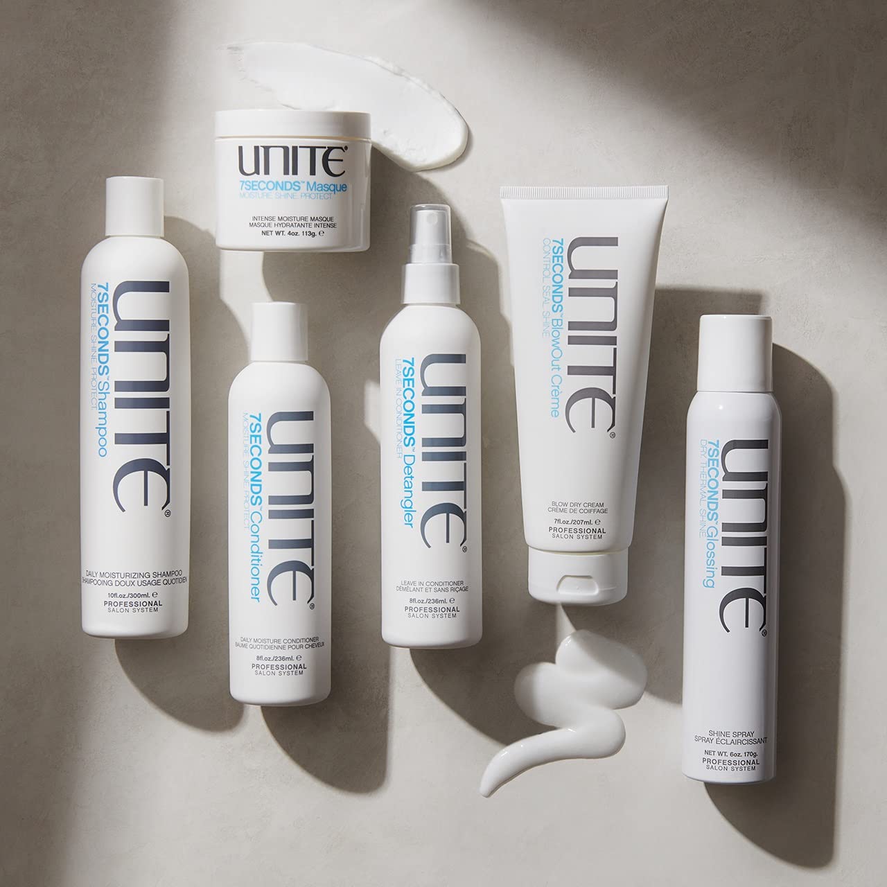 UNITE Hair 7SECONDS Glossing Spray - Weightless Shine & Humidity Control - UV & Thermal Protection - 6 Fl Oz
