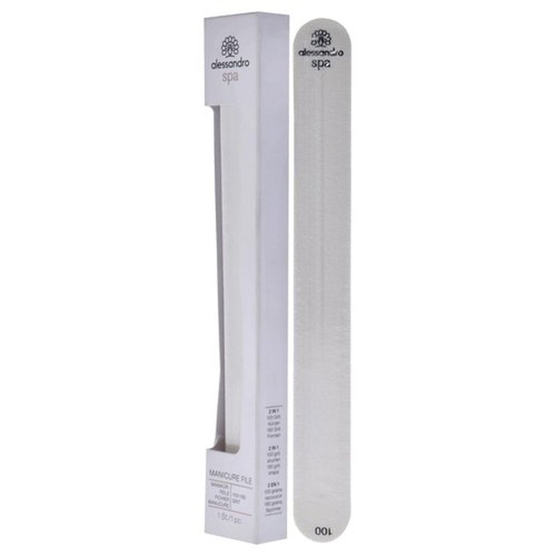 alessandro Spa Manicure File for Women - Contains Two Different Surfaces - Helps Eliminate Small Ridges - Smooths Nail Surface - Leaves Nails Glossy - Cruelty Free - 1 Pc Nail File