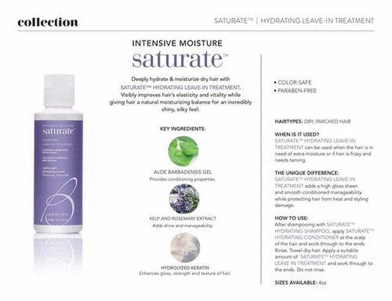 Brocato Saturate Leave-In Treatment - Deep Hydration for Dry, Curly & Color-Treated Hair | 4 Oz Intense Moisturizer with Aloe & Keratin