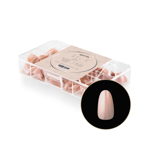 Apres Neutrals Gel-X Lila Box Of Nail Tips, 11 Sizes 00-9, Soft Gel Nail Tip Box, Nail Extensions (150pcs) (Natural Round Short, 150pcs)