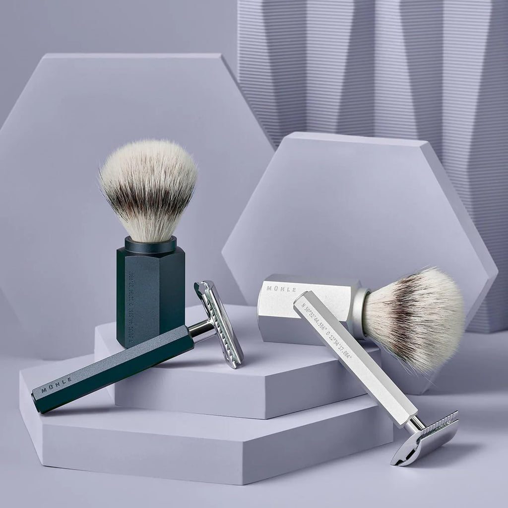 MÜHLE HEXAGON Forest Double Edge Safety Razor (Closed Comb) For Men - Perfect for Every Day Use, Barbershop Quality Close Smooth Shave