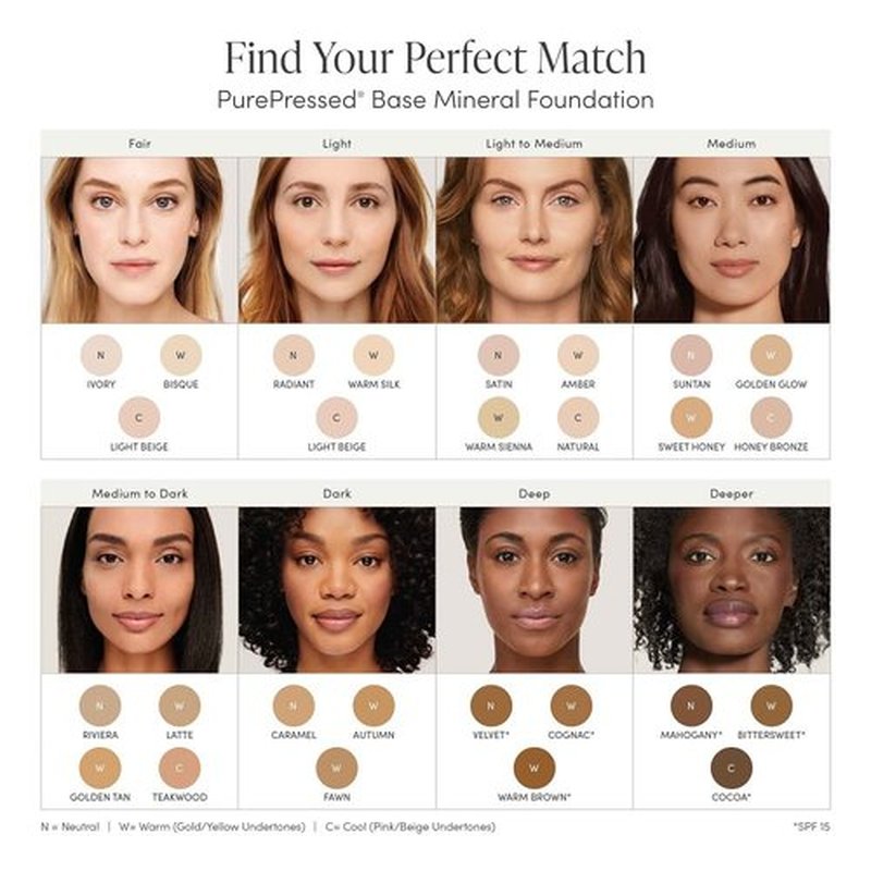 Jane Iredale PurePressed Base Mineral Foundation Compact Set - Semi-Matte Pressed Powder with SPF | Talc-Free, Vegan, Cruelty-Free