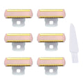 6PCS Ladies Shaver Replacement Head for Finishing Touch Flawless Body Rechargeable Women Hair Removal Shaver Bikini Trimmer Shaver Head with a Cleaning Brush(Shaver Head 6PCS + Brush)