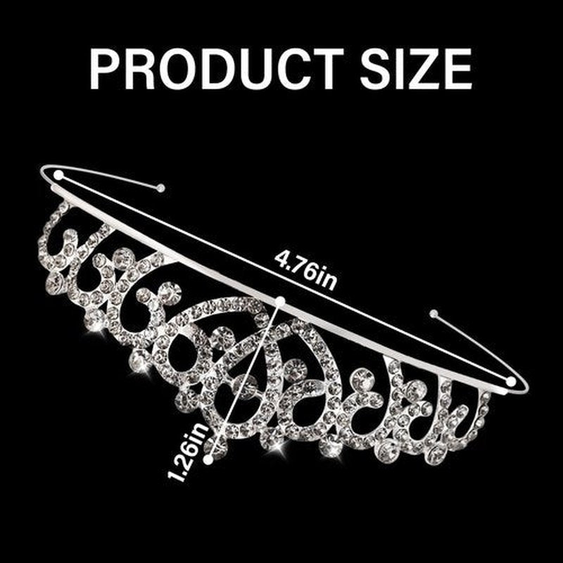 Tihebax Tiaras Crowns Headbands for Girls Women 10 Pcs Small Silver Princess Tiara Bulk Crown Tiaras Rapunzel Crowns for Wedding Birthday Crystal Tiara for Prom, Bride, Pageant, Halloween