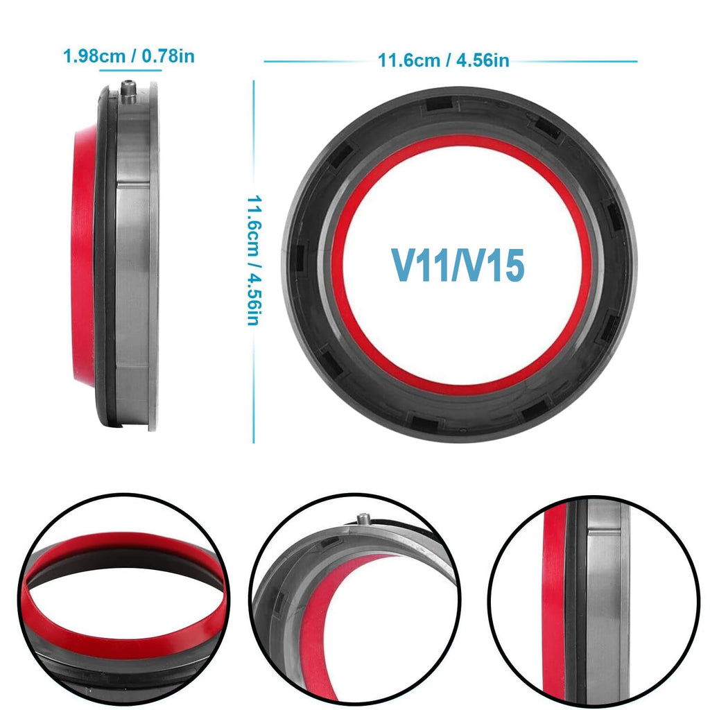 V11 Dust Bin Top Fixed Sealing Ring Compatible with Dyson V11 V15 SV14 SV15 SV22 Vacuum Cleaner Dust Bucket/Dirt Cup Replacement Parts, Vacuum Cleaner Repair Accessories