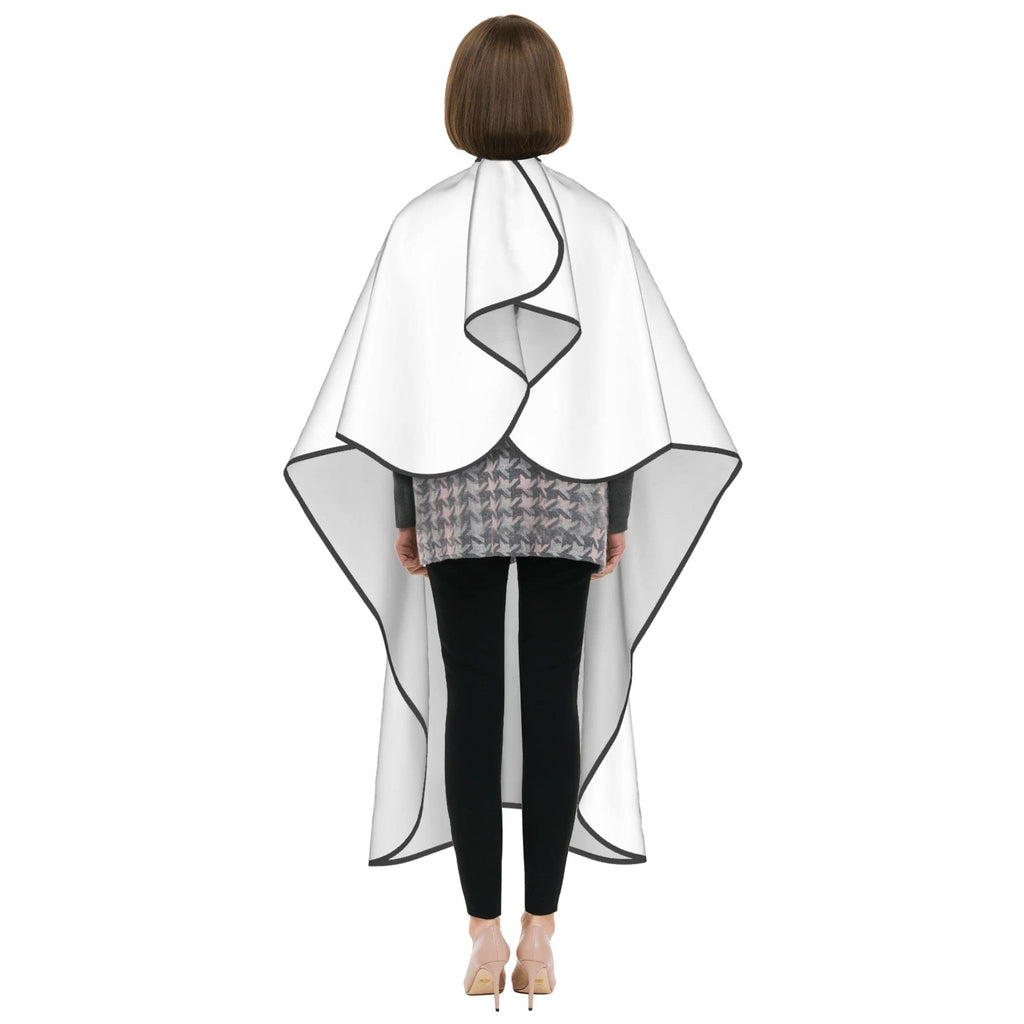 Custom Barber Cape Personalized Logo Text Photo Hair Cutting Cape Salon Haircut Kit Hairdressing Apron for Barbershop White