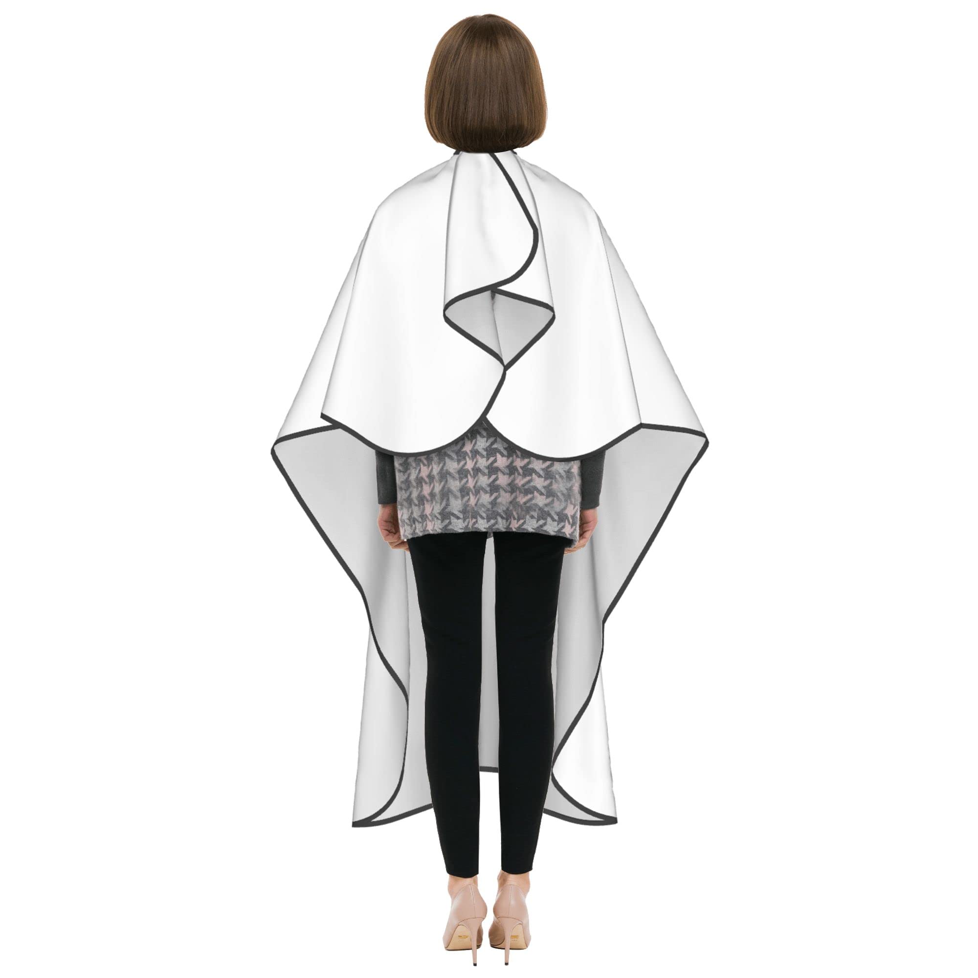 Custom Barber Cape Personalized Logo Text Photo Hair Cutting Cape Salon Haircut Kit Hairdressing Apron for Barbershop White