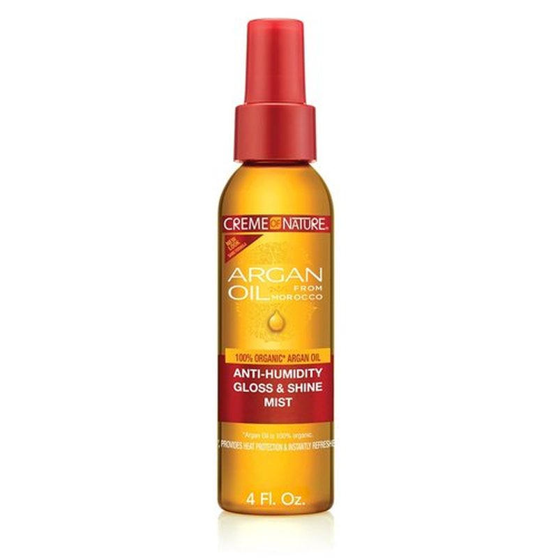 Creme of Nature Anti-Humidity Gloss & Shine Mist - Lightweight Frizz Control & Heat Protection | 4 oz