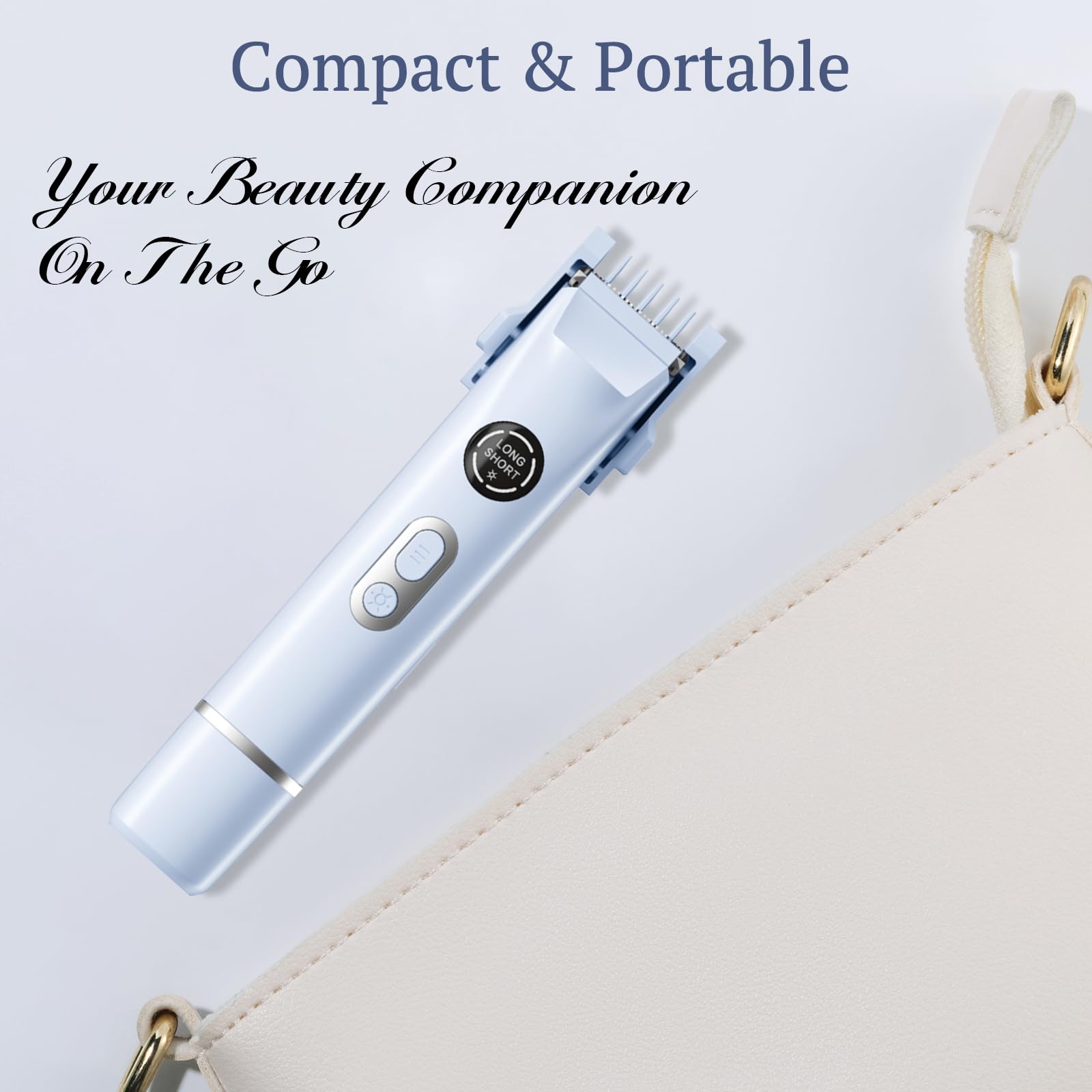 Bikini Trimmer for Women, 4 in 1 Wet/Dry Electric Razors for Women - Dual Head, Painless Rechargeable Portable Womens Razors for Shaving Set for Face, Nose, Eyebrows, Armpits, Bikini Area