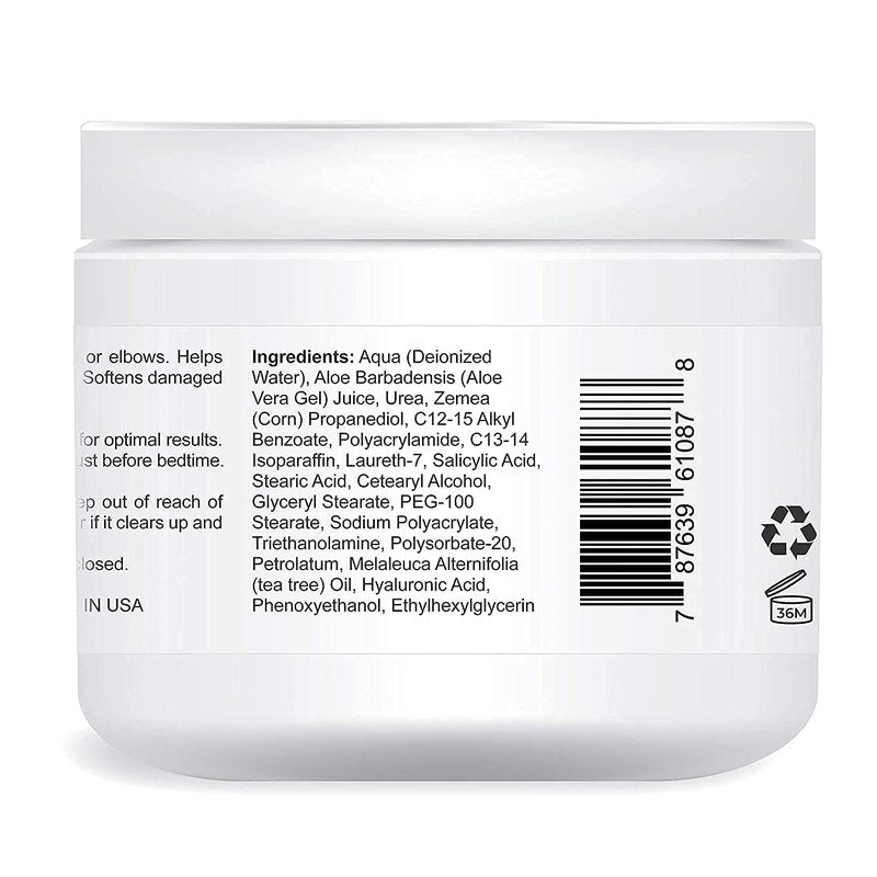 UREA LABS 42% Urea Cream with 2% Salicylic Acid for Dry Feet, Cracked Heels, Calluses and Rough Skin Powerful Exfoliating Foot Repair Moisturizer for Soft Smooth Skin Made in USA