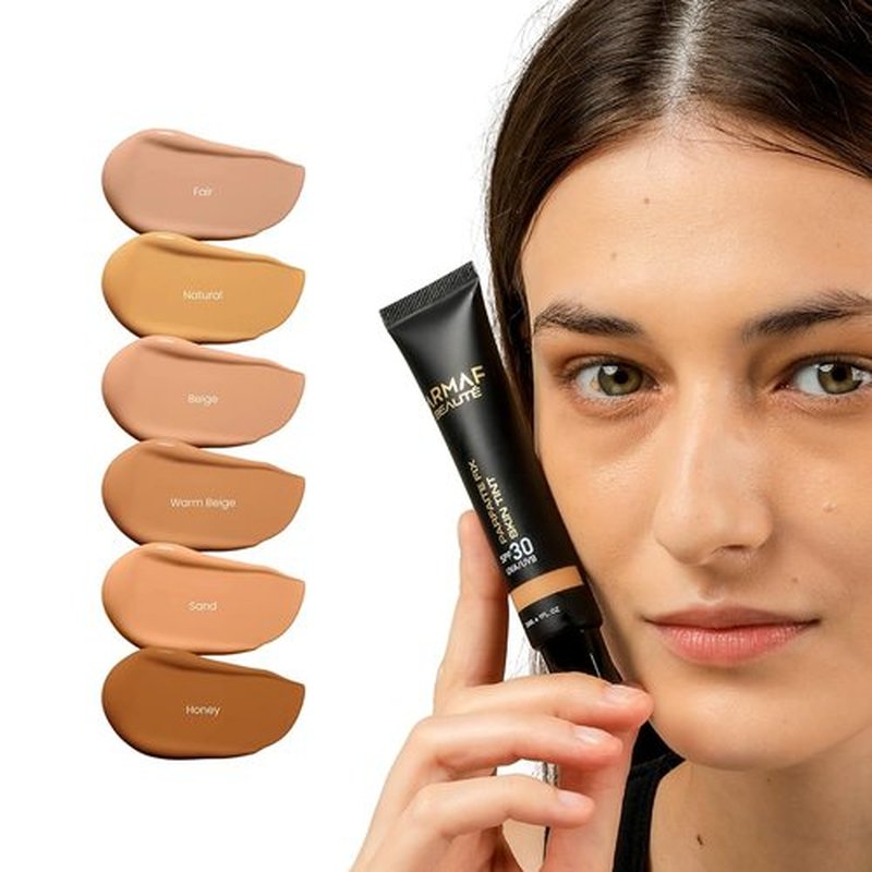 Armaf Beauté Parfaite Fix - Tinted Sunscreen with SPF 30 | Semi-Matte Finish | 30 ml/1 fl. oz, Fair