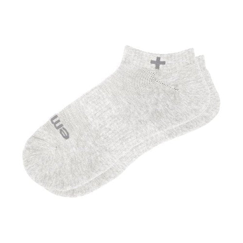 emuaid Ionic Silver Socks – Silver Fiber Blend, Moisture-Wicking & Odor Control, One Pair – Gray