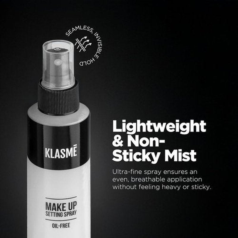 Klasme Makeup Setting Spray - Hydrating Formula with Hyaluronic Acid | Alcohol-Free & Long-Lasting | 4.05 fl oz