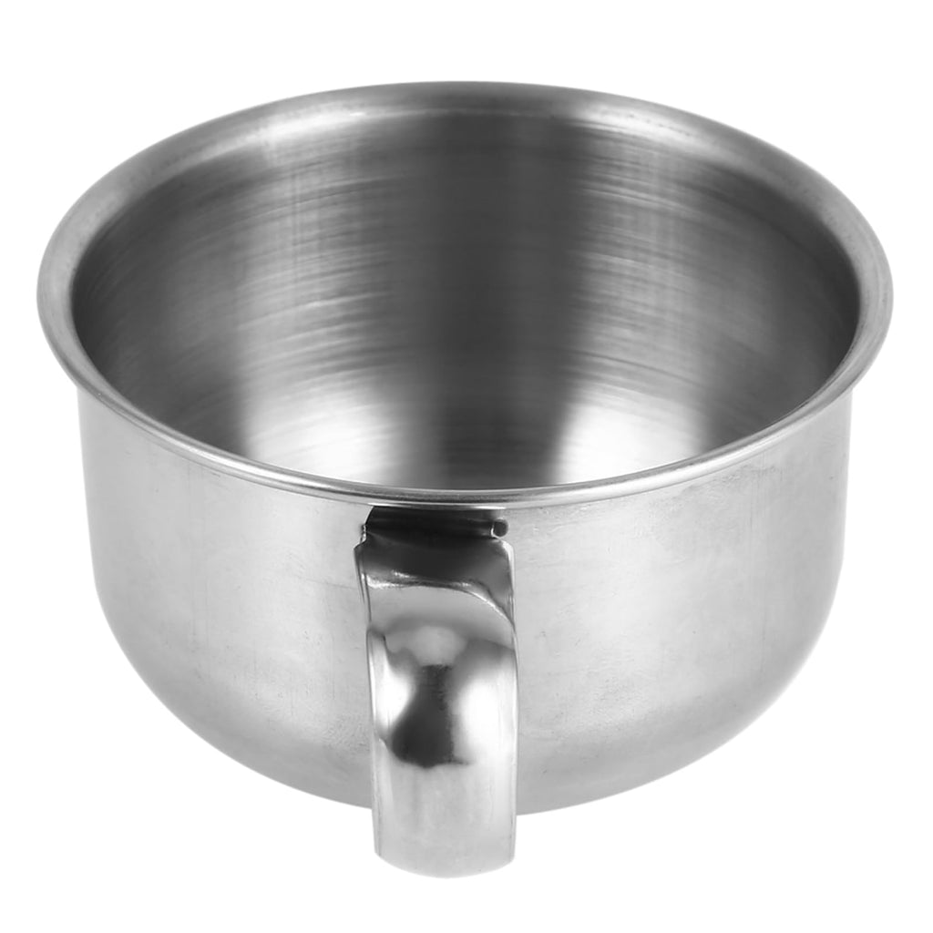 GBSCLOVER Stainless Steel Shaving Bowl, Lightweight Shaving Soap Bowl With Handle, Stylish Shave Bowl Suitable for Traditional and Modern Form of Shaving, 4.3 x 2.0in