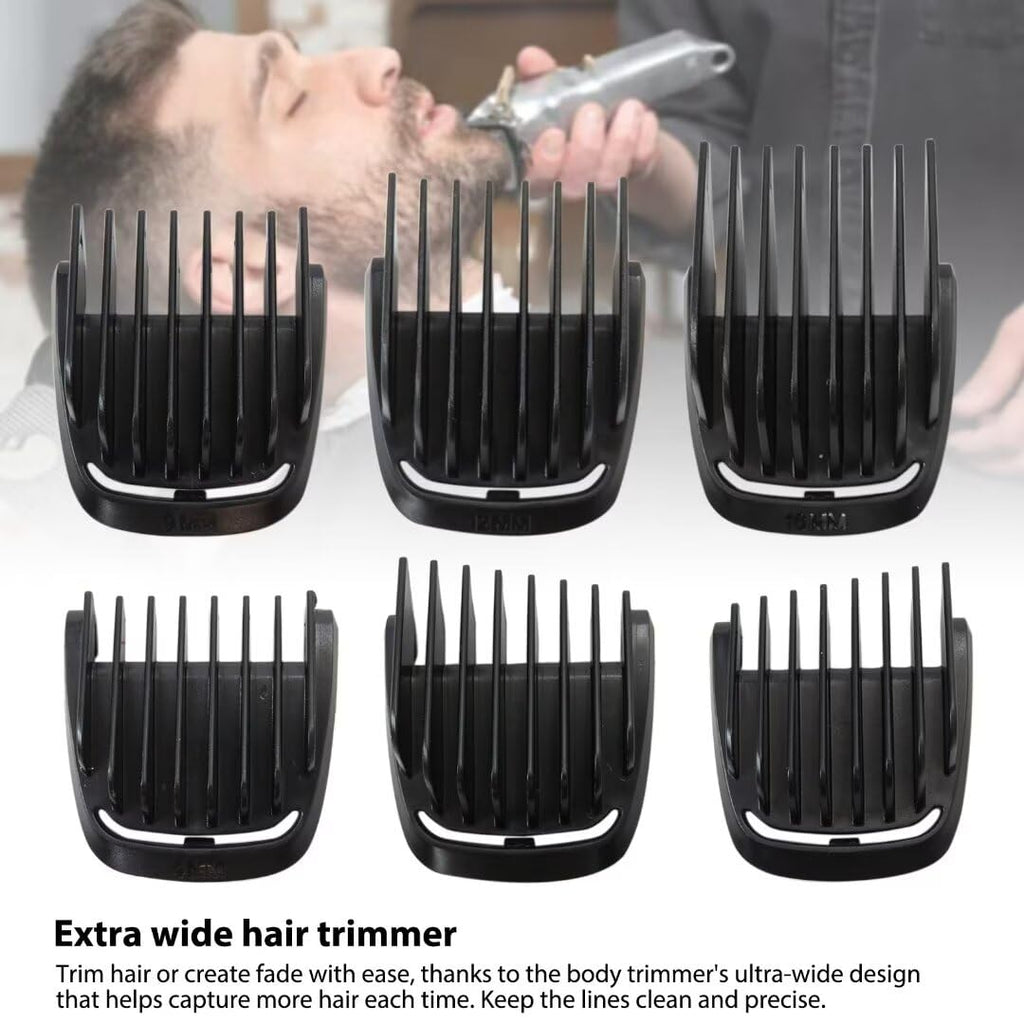 MOKSI Trimmer Replacement 16mm/12mm/9mm/4mm T Blade Haircut Guide Comb Guard Set Fit for Philips Norelco 41mm Extra Wide T Blade