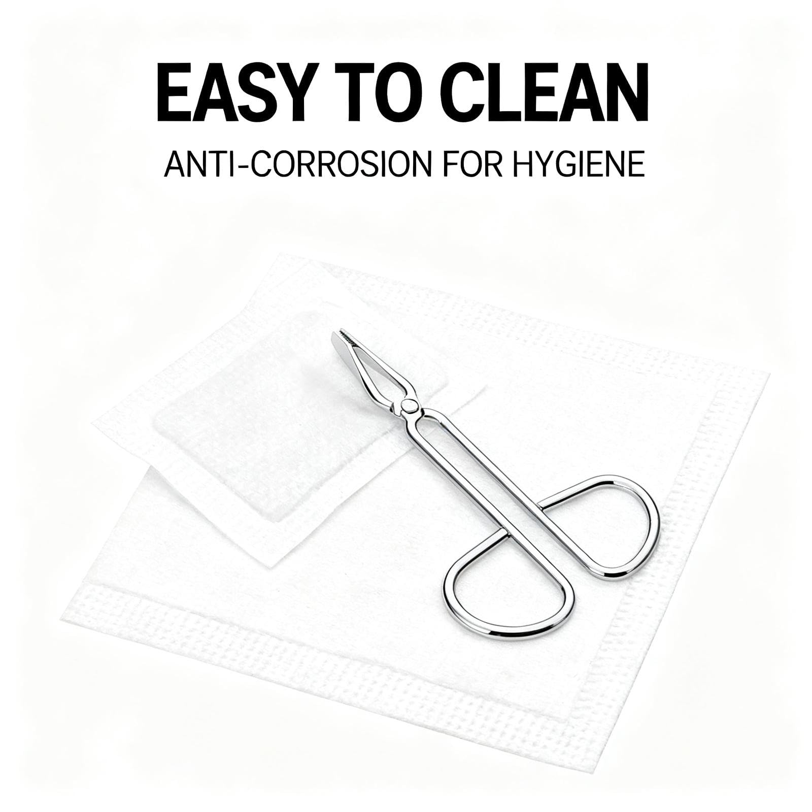 2 Pcs Silver Stainless Steel Eyebrow Tweezers & Scissors – Professional Slant Tip Hair Plucker, Ideal for Eyebrow Grooming & Facial Hair Removal at Home or Beauty Routine