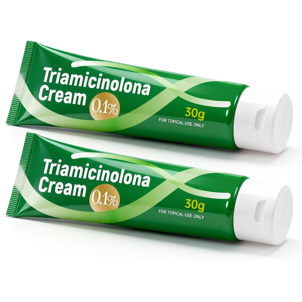ULARCS Triamicinolona Cream 2 Pack, 0.1%, Non-Irritating Cream, For All Skin Types, 30g