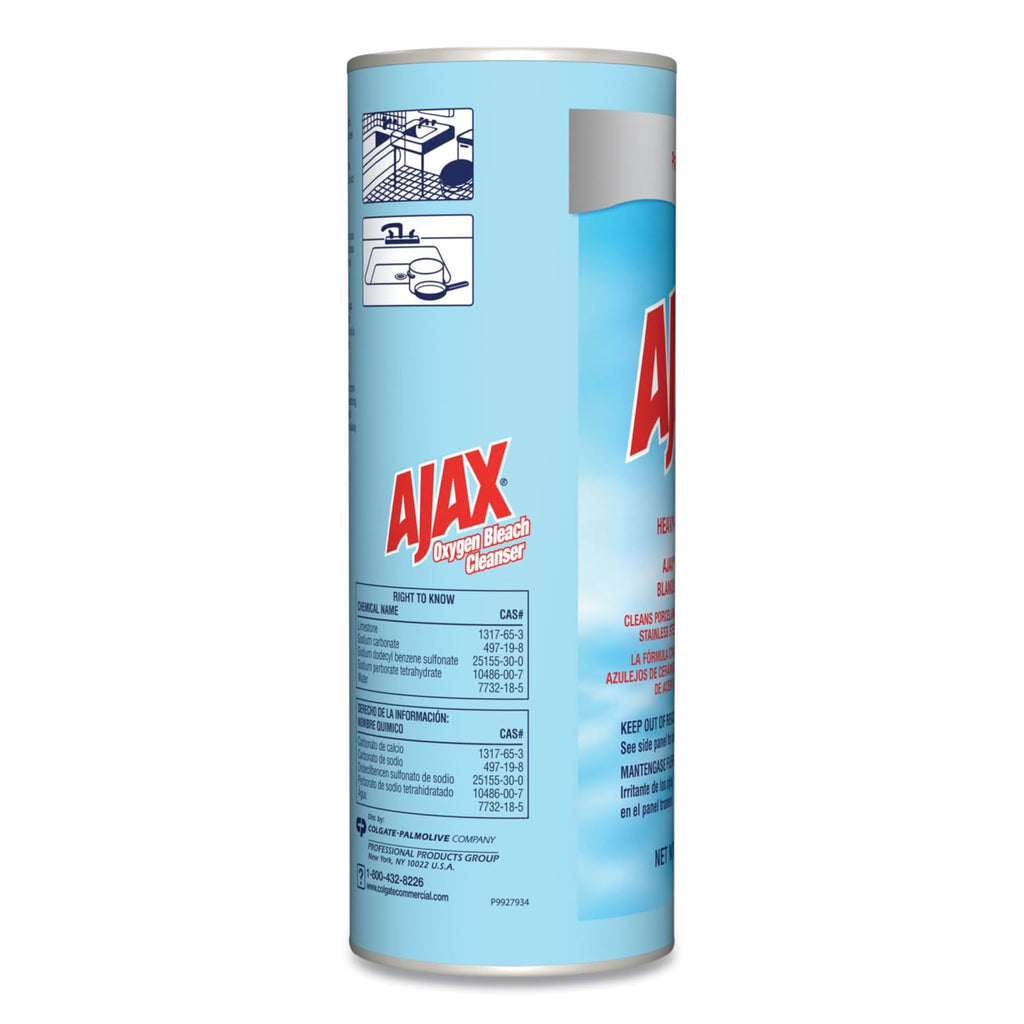 Ajax Professional Heavy Duty Oxygen Bleach Powder Cleanser 21 Oz (Pack of 2) bundled with Micro Fiber Cloth