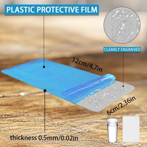 beinkmake 3Pcs Punk Nail Stamping Plate Set Snake Heart Nail Stamping Templates French Line Tip Nail Plates Flames Star Stainless Steel DIY Reusable Tools with Stamper Scraper for Manicure Printing
