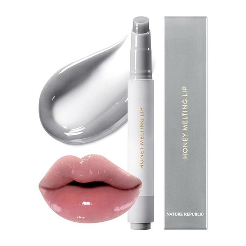 Nature Republic Honey Melting Lip Plumping Stick - Moody Plump Hydrating Gloss | 12 Gray, Volumizing Formula