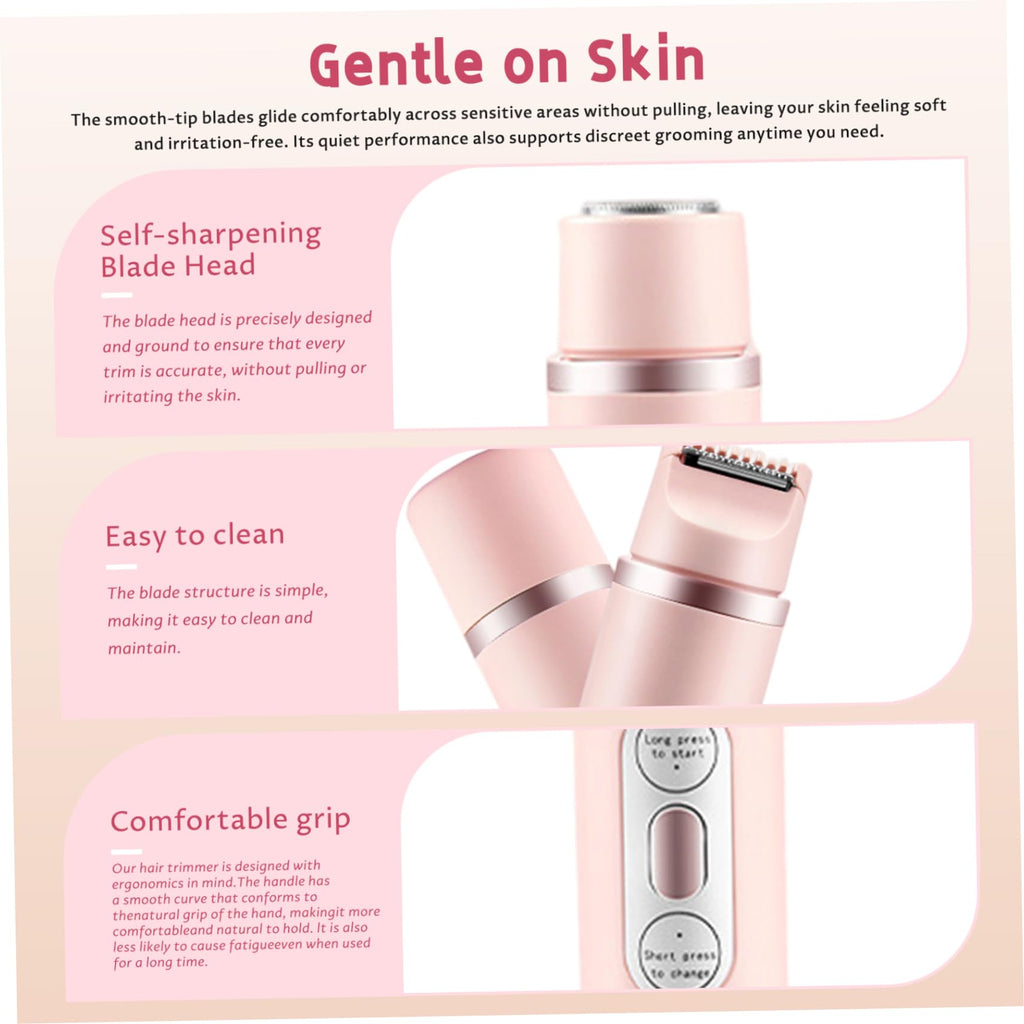 Bikini Hair Trimmer, Electric Bikini Trimmer for Women Dual Head Painless Face Shavers for Women Portable Washable Home Travel Use, Shaver
