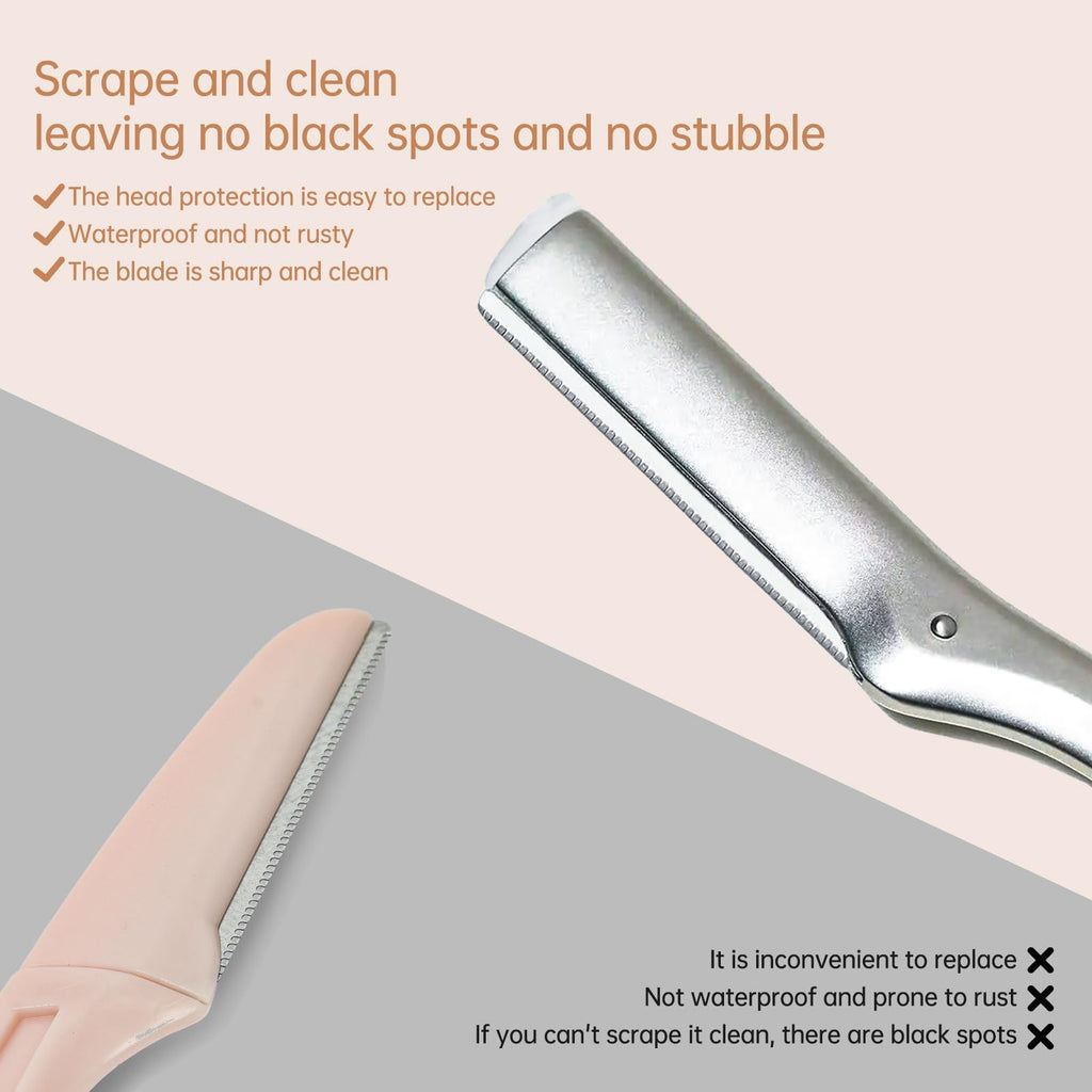 Facial Razor Replacement Blades Be suitable for Twee zerman Stainless steel blade. Pack of 20(No handle included)