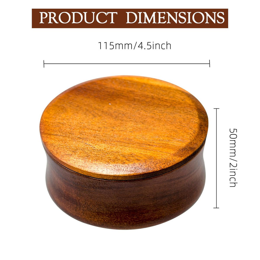 Danweix Wooden Shaving Bowl, Shaving Soap & Cream Bowl for Men Classic Style Easy to Lather Fits Wet Shaving (4#)