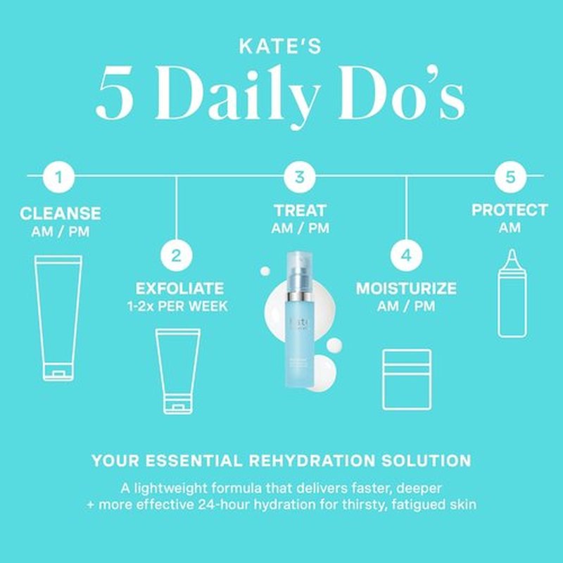 Kate Somerville HydraKate Recharging Hydration Serum - Skin-Quenching Dual-Weight Formula with Hyaluronic Acid, 1 Fl Oz