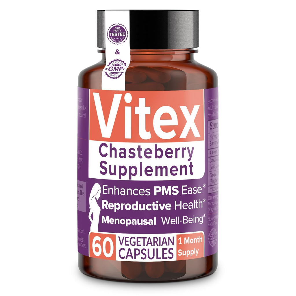 Intimate Rose Vitex Chasteberry Supplement for Women, 1000 mg - Chaste Tree Berry for Hormone Balance, Fertility & PMS Support, Regulate Cycles - 60 Capsules