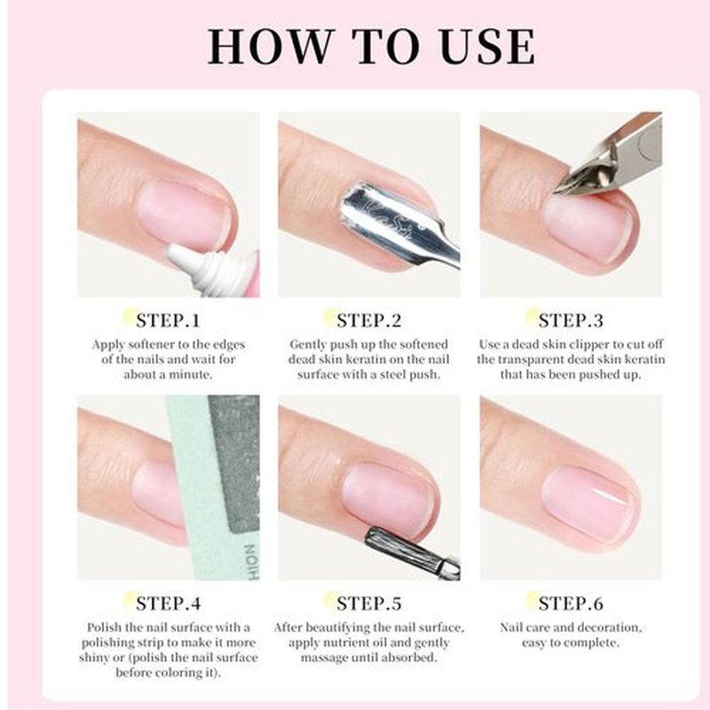 Nail Cuticle Remover Liquid Pen 2PCS – Gentle Plant-Based Formula, No Nip No Cut, Easy Push-Out Design for Home & Salon Nail Cuticle Care