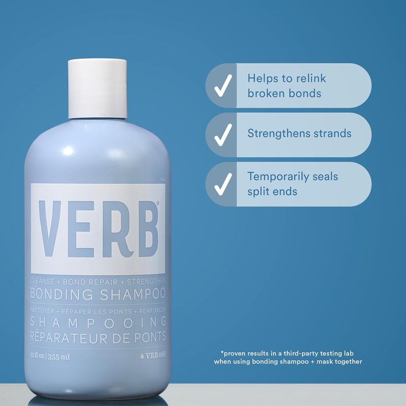 VERB Bonding Shampoo - Strengthens Hair & Repairs Damage | 12 oz Hydrating Formula