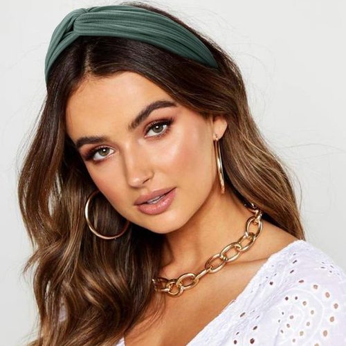AQOKKA Elastic Knotted Headbands for Women Cloth Head Hair Bands for Women's Hair Non Slip Boho Wrap Twisted Hair Accessories