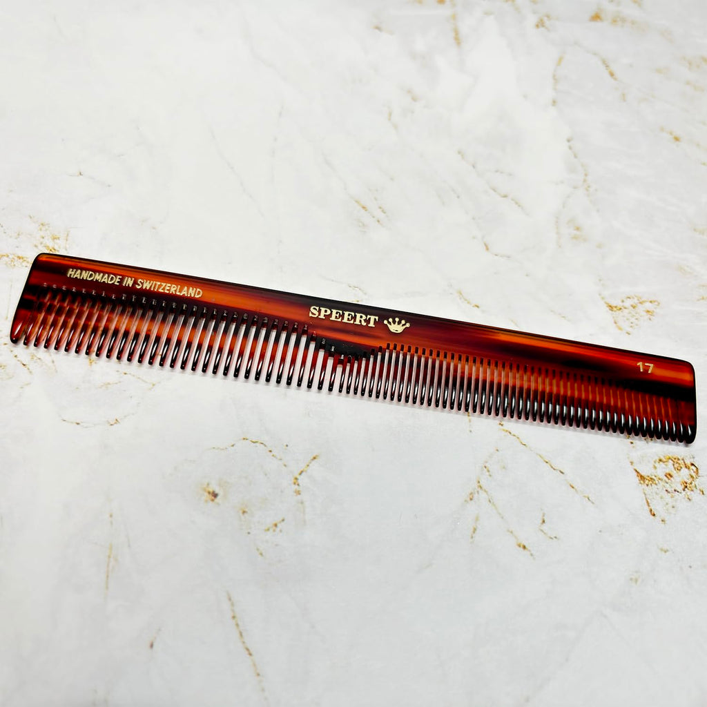 Speert #17 Handmade Wide Narrow Tooth Mustache Beard Comb Small Tortoise Havana Acetate Thick Coarse Curly Fine Short Pocket Sized Facial Hair Grooming Tangle Free Beard Straightener Growth Care Comb
