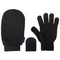 Skinerals Self Tanning Mitt Set - 3-Piece Applicator Kit with Exfoliator Glove & Face Pad for Streak-Free Tan
